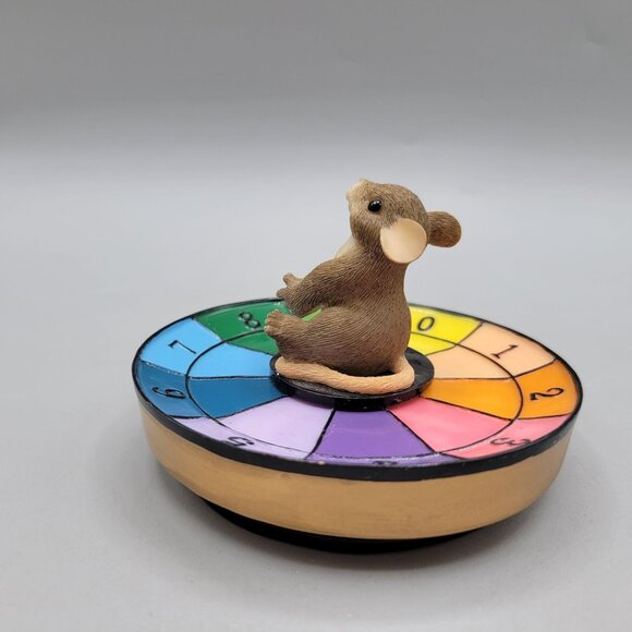 Charming Tails Lets Play Mouse Figurine Spinning Wheel Club Exclusive - Picture 2 of 8